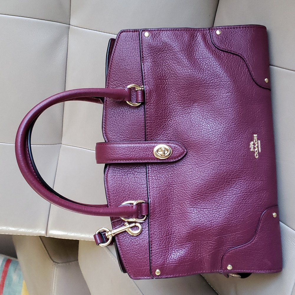 COACH leather satchel medium brand new with tags with long strap, dust bag inc…